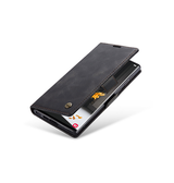 Samsung Galaxy S23 Ultra | Samsung Galaxy S23 Ultra - CaseMe™ Noble plånboksfodral i läder - Svart - DELUXECOVERS.SE