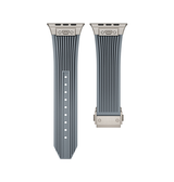 Apple Watch 42-49mm | Apple Watch (42/44/SE/45/46/49mm) - DeLX™ Vertical-Line Titanium Rem - Koksgrå - DELUXECOVERS.DK