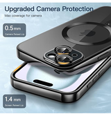 iPhone 15 Plus | iPhone 15 Plus - Valkyrie Silikone Hybrid Cover m. MagSafe - Sort - DELUXECOVERS.DK