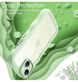 iPhone 15 Plus | iPhone 15 Plus - DeLX™ Wave Frame Silikone Cover - Grøn - DELUXECOVERS.DK