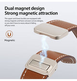 Apple Watch 38-42mm | Apple Watch (38/40/SE/41/42mm) - DUX DUCIS® M-Buckle Ægte Læder Rem - Brun - DELUXECOVERS.DK