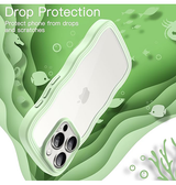 iPhone 14 Pro Max | iPhone 14 Pro Max - DeLX™ Wave Frame Silikone Cover - Grøn - DELUXECOVERS.DK