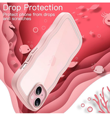 iPhone 14 Plus | iPhone 14 Plus - DeLX™ Wave Frame Silikone Cover - Pink - DELUXECOVERS.DK