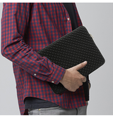 Macbook Sleeve | MacBook Pro, Air, Neo 13" - DeLX™ Diamond Neopren Sleeve - Sort - DELUXECOVERS.DK