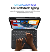iPad 10.9" (2022) | iPad 11" (2025) / iPad 10.9" (2022) - Bluetooth tastatur-cover – Sort – DUX DUCIS™ - DELUXECOVERS.DK