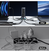 USB Strømstationer | JOYROOM™ 65W Ladestation – 4x USB-C & 2x USB-A – Sort - DELUXECOVERS.DK