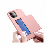 iPhone 12 Mini | iPhone 12 Mini - Deluxe™ Håndværker Cover M. Kortholder - Pink - DELUXECOVERS.DK