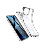 iPhone 12 Pro | iPhone 12 Pro - ESR Pietet™ Tyndt Silikone Cover - M. Sølv Kant - DELUXECOVERS.DK