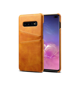 Samsung Galaxy S10 | Samsung Galaxy S10 - NX Design Læder Bagcover Lysebrun - DELUXECOVERS.DK