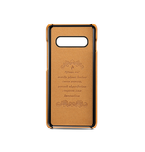 Samsung Galaxy S10 | Samsung Galaxy S10 - NX Design Læder Bagcover Lysebrun - DELUXECOVERS.DK