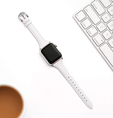 Apple Watch 38-42mm | Apple Watch (38/40/SE/41/42mm) - Wonder™ Classic Læder Rem - Hvid - DELUXECOVERS.DK