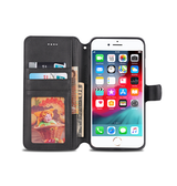 iPhone 7/8 Plus | iPhone 7/8 Plus - AZNS™ Diary Læder Etui / Taske M. Pung - Sort - DELUXECOVERS.DK