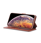 iPhone XS Max | iPhone XS Max - AZNS™ Diary Læder Etui / Taske M. Pung - Brun - DELUXECOVERS.DK