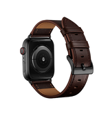 Apple Watch 38-42mm | Apple Watch (38/40/SE/41/42mm) - L'Empiri™ Verona Ægte Læder Rem - Mørkebrun - DELUXECOVERS.DK