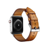 Apple Watch 42-49mm | Apple Watch (42/44/SE/45/46/49mm) - L'Empiri™ Verona Ægte Læder Rem - Hellbraun - DELUXECOVERS.DK