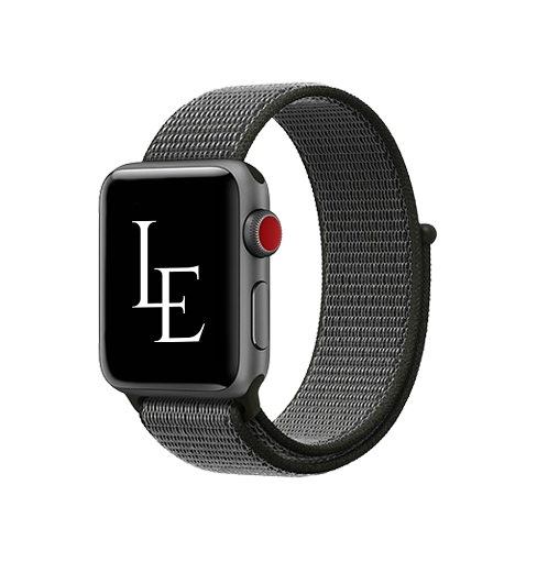 Apple Watch 38-42mm | Apple Watch (38/40/SE/41/42mm) - L'Empiri™ Nylon Velcro Rem - Stonegrey - DELUXECOVERS.DK