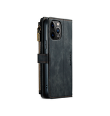 iPhone 11 Pro Max | iPhone 11 Pro Max - CaseMe™ multifunktionellt plånboksfodral i läder - Svart - DELUXECOVERS.SE
