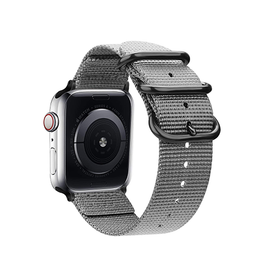 Apple Watch 42-49mm | Apple Watch (42/44/SE/45/46/49mm) - Nato Military Nylon Rem - Mat Gray - DELUXECOVERS.DK