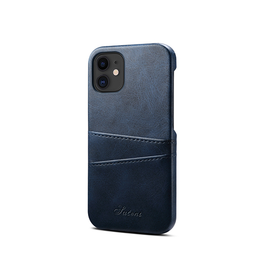 iPhone 12 Mini | iPhone 12 Mini - NX Design™ Læder Cover M. Kortholder - Blå - DELUXECOVERS.DK
