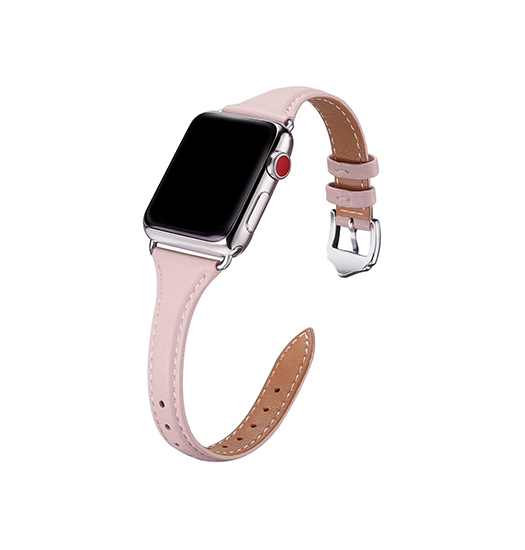 Apple Watch 38-42mm | Apple Watch (38/40/SE/41/42mm) - Wonder™ Classic Læder Rem - Rose - DELUXECOVERS.DK