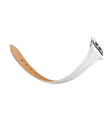 Apple Watch 42-49mm | Apple Watch (42/44/SE/45/46/49mm) - Wonder™ Classic Læder Rem - Hvid - DELUXECOVERS.DK