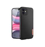 iPhone 12 Mini | iPhone 12 Mini - DUX DUCIS® Luxe Cover - Tekstil Design - Sort - DELUXECOVERS.DK