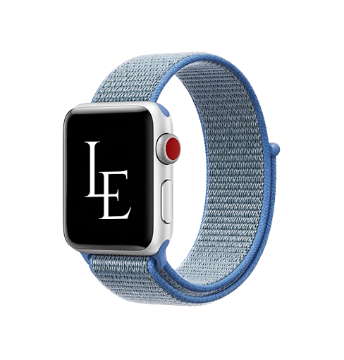 Apple Watch 38-42mm | Apple Watch (38/40/SE/41/42mm) - L'Empiri™ Nylon Velcro Rem - Blå - DELUXECOVERS.DK