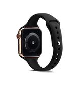 Apple Watch 38-42mm | Apple Watch (38/40/SE/41/42mm) - ICON™ Tynd Classic Silikone Rem - Sort - DELUXECOVERS.DK