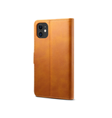 iPhone 12 Pro Max | iPhone 12 Pro Max - GUSSIM™ Læder Cover / Etui M. Kortholder - Lysebrun - DELUXECOVERS.DK