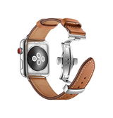 Apple Watch 38-42mm | Apple Watch (38/40/SE/41/42mm) - BOX-W Kalveskinds Læder Rem - Brun - DELUXECOVERS.DK