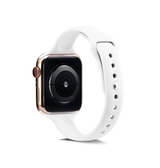 Apple Watch 42-49mm | Apple Watch (42/44/SE/45/46/49mm) - ICON™ Tynd Classic Silikone Rem - Hvid - DELUXECOVERS.DK