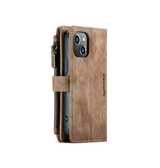 iPhone 13 Mini | iPhone 13 Mini - CaseMe™ Multifunktionel Læder Etui / Pung - Brun - DELUXECOVERS.DK