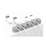 Kabelorganisering | ORICO™ | Skrivebord Silikone Kabel holder til 5 stk - Grå - DELUXECOVERS.DK