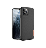 iPhone 11 Pro | iPhone 11 Pro - DUX DUCIS® Luxe Cover - Tekstil Design - Sort - DELUXECOVERS.DK