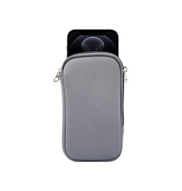 iPhone 13 Pro | iPhone 13 Pro - Simple Nylon Sleeve Etui M. Lynlås - Grå - DELUXECOVERS.DK