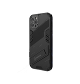 iPhone 12 Pro | iPhone 12 Pro - Eagle™ PRZ Stødsikkert Cover M. Kickstand - Sort - DELUXECOVERS.DK