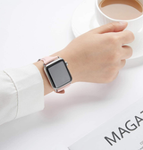 Apple Watch 42-49mm | Apple Watch (42/44/SE/45/46/49mm) - Wonder™ Classic Læder Rem - Rose - DELUXECOVERS.DK