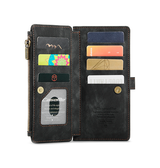 iPhone 11 Pro | iPhone 11 Pro - CaseMe™ multifunktionellt plånboksfodral i läder - Svart - DELUXECOVERS.SE