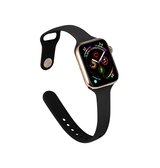 Apple Watch 42-49mm | Apple Watch (42/44/SE/45/46/49mm) - ICON™ Tynd Classic Silikone Rem - Sort - DELUXECOVERS.DK