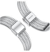 Apple Watch 38-42mm | Apple Watch (38/40/SE/41/42mm) - L'Empiri™ Marbella Rustfrit Stål Rem - Sølv - DELUXECOVERS.DK