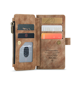 iPhone 11 | iPhone 11 - CaseMe™ Multifunktionel Læder Etui / Pung - Brun - DELUXECOVERS.DK