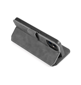 iPhone 12 Mini | iPhone 12 Mini - DG.MING™ Classical Læder Etui / Taske M. Pung - Grå - DELUXECOVERS.DK