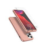 iPhone 11 Pro Max | iPhone 11 Pro Max - 360° Fuld Cover M. Beskyttelsesglas - Rose - DELUXECOVERS.DK