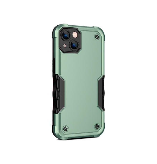 iPhone 13 | iPhone 13 - REALIKE™ Pro Stødsikkert Håndværker Cover - Army/Grøn - DELUXECOVERS.DK