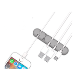 Kabelorganisering | ORICO™ | Skrivebord Silikone Kabel holder til 5 stk - Grå - DELUXECOVERS.DK