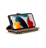 iPhone 13 | iPhone 13 - CaseMe™ Multifunktionel Læder Etui / Pung - Brun - DELUXECOVERS.DK