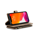 iPhone 11 | iPhone 11 - CaseMe™ Multifunktionel Læder Etui / Pung - Brun - DELUXECOVERS.DK