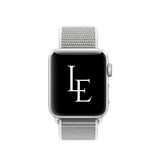 Apple Watch 42-49mm | Apple Watch (42/44/SE/45/46/49mm) - L'Empiri™ Nylon Velcro Rem - Sølv - DELUXECOVERS.DK