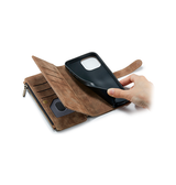 iPhone 13 Mini | iPhone 13 Mini - CaseMe™ Multifunktionel Læder Etui / Pung - Brun - DELUXECOVERS.DK