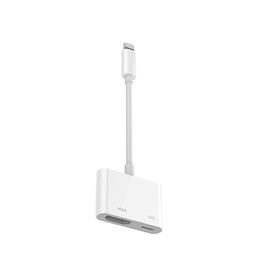 Adapter | Lightning til HDMI adapter 1080p – til iPhone/iPad – 12 cm – Hvid - DELUXECOVERS.DK